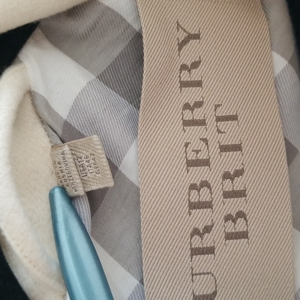 Burberry Cream White Wool Blend Single Breasted "Indiana" Peacoat - Picture 13 of 16